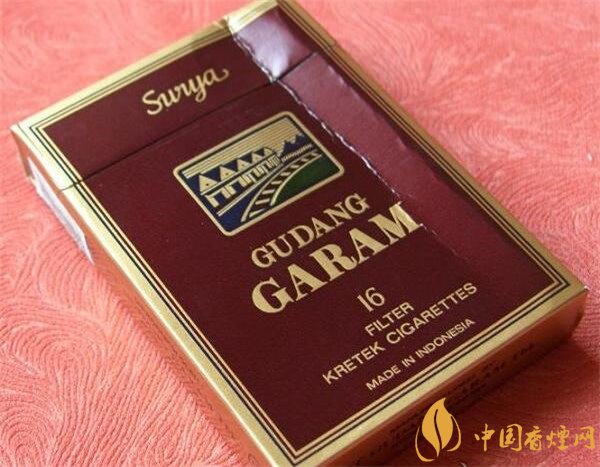 印尼GUDANG GARAM(盐仓)烟图片及价格表 印尼丁香烟多少钱一包(25元)