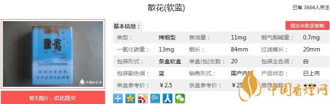 老牌卷烟散花软蓝，一款河南非常亲民的口粮香烟！