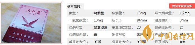 大红鹰50版价格及口感分析 90年代红极一时的香烟