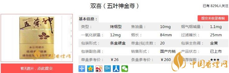 当年引领降焦潮流的五叶神金尊，现在价格只需要26元一包！